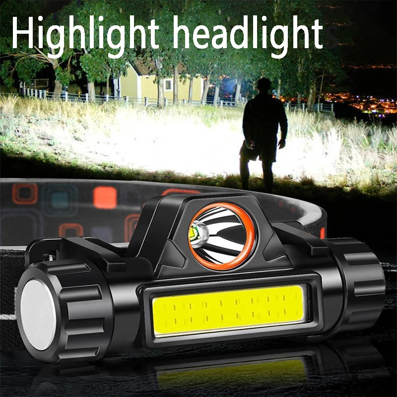 

LED Headlamp Portable Mini Dual Light Source Multifunctional Work Light For Outdoor Emergency Camping Fishing