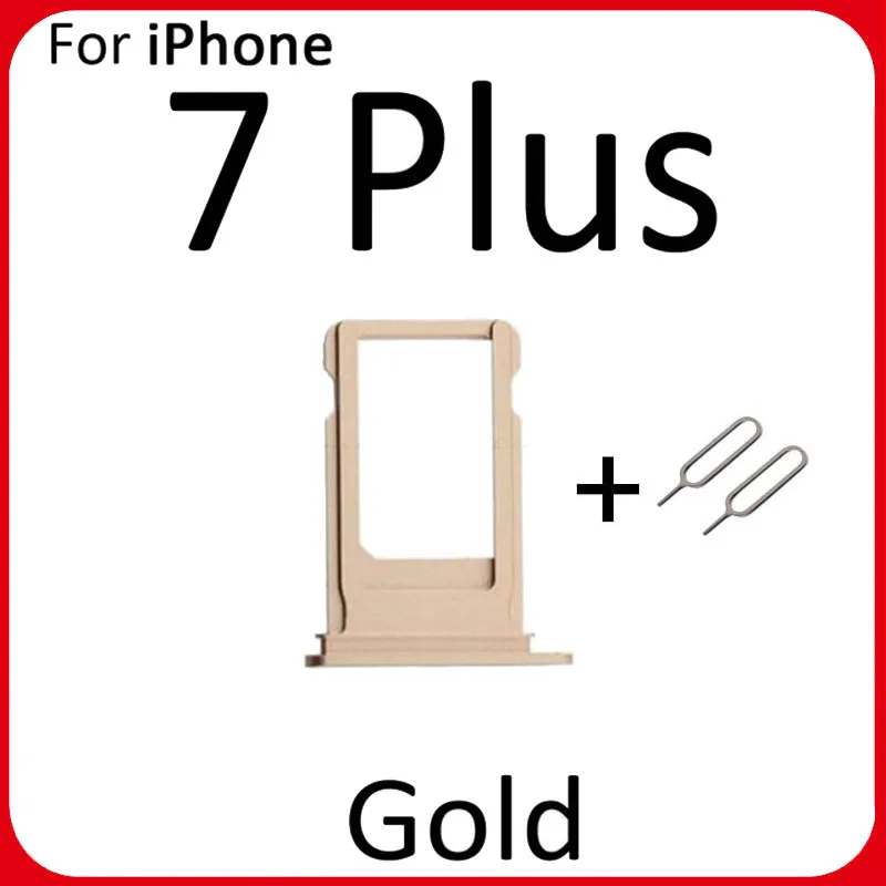 Новинка лоток для Sim-карт Nano держатель Слот iphone 7 7G Plus запасная часть SIM-карты
