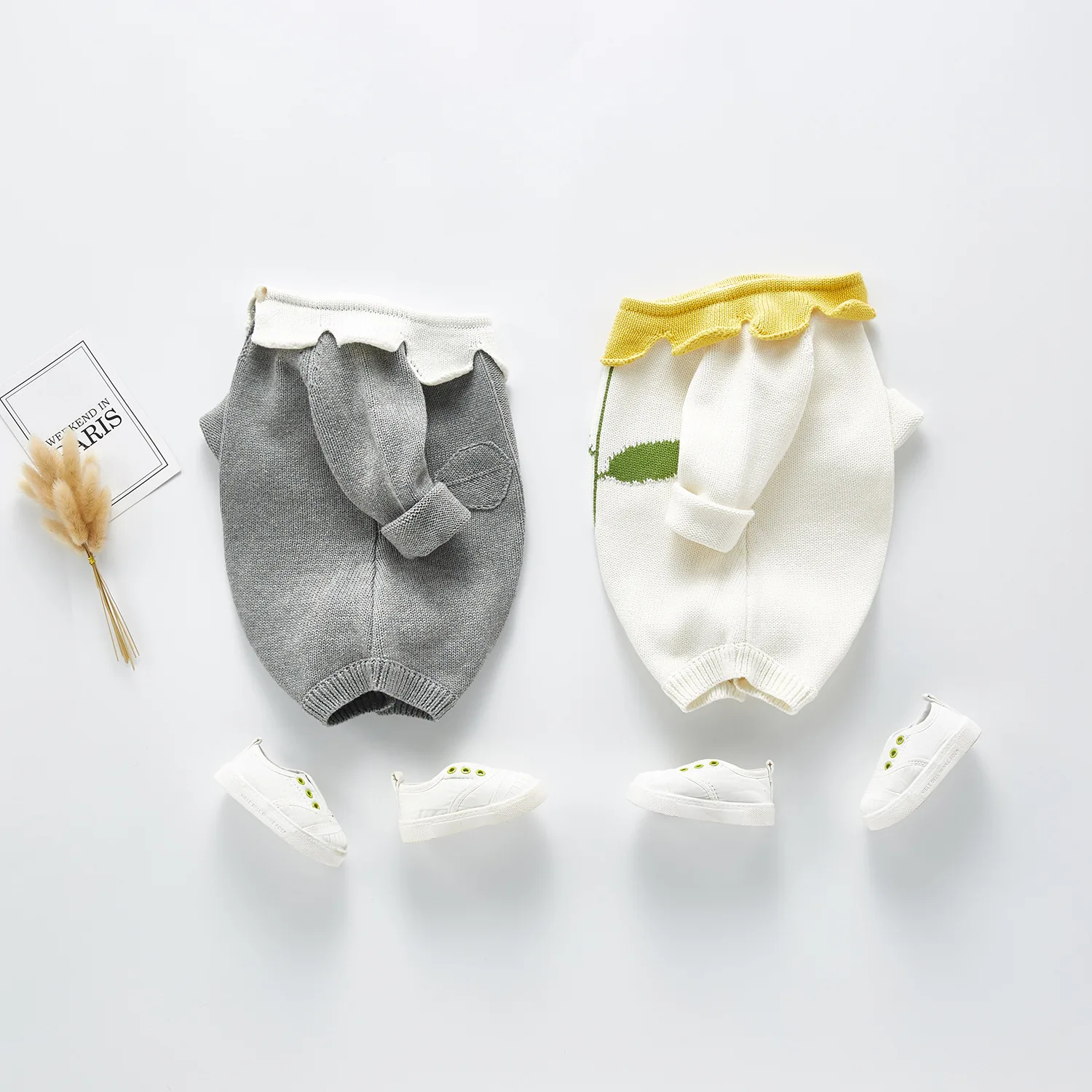 Боди для новорожденных Сезон весна осень Воротник &quotЛотос&quot трикотажные боди с