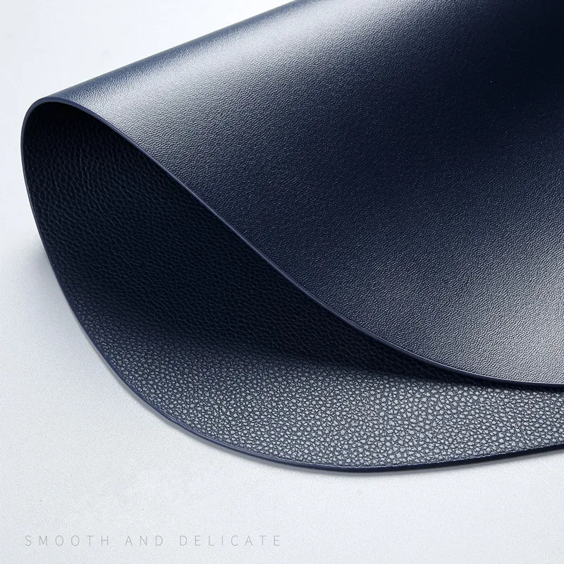 

Placemat Table Mat Tableware Pad PU Leather Waterproof Heat Insulation Non-Slip Placemat Soft Black Brown Washable Bowl Coaster