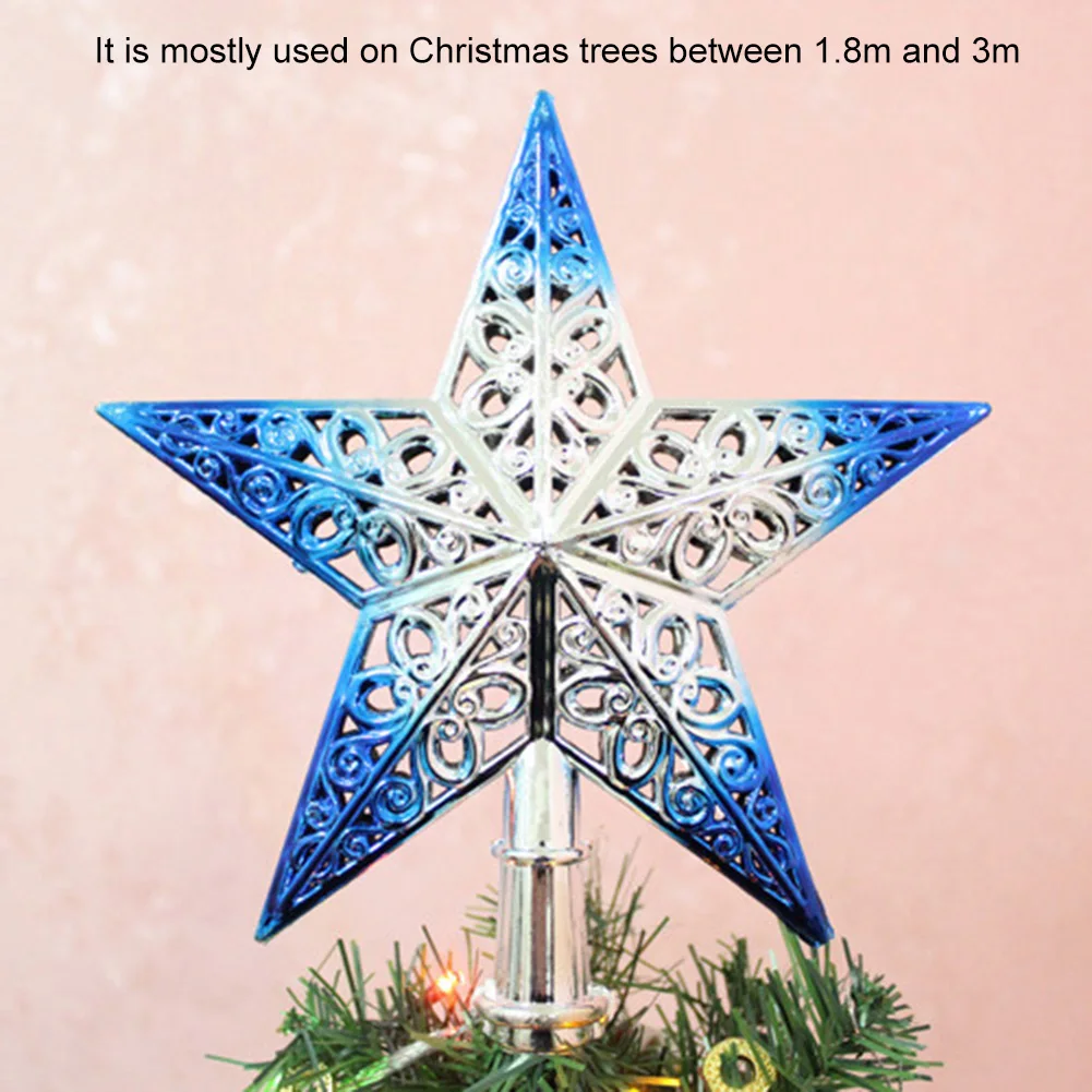 3D Блестящий полый пятиконечный Звездный домашний торговый центр Рождественская