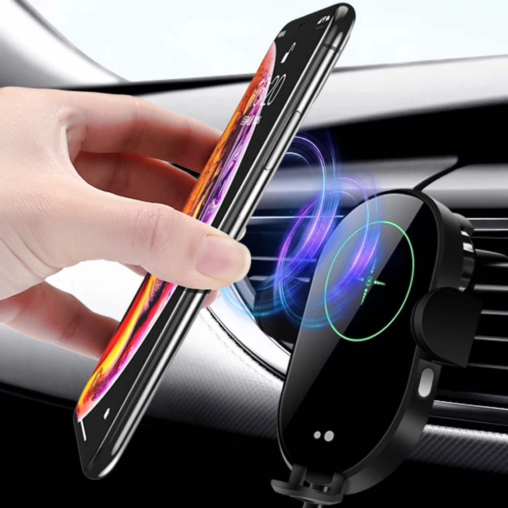 10 Вт автомобильное Быстрое беспроводное зарядное устройство Qi для iPhone X 8 XS Max