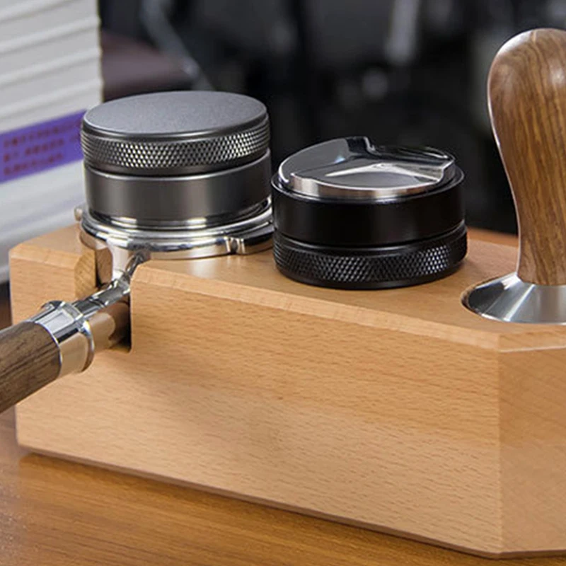 

Espresso Coffee Powder Holder Wooden Filling and Pressing Holder Powder Pressing Pad Handle Pressing Powder Holder