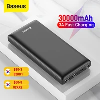 baseus power bank 30000mah usb c fast charging powerbank portable external battery charger for iphone 1112 pro xiaomi pover bank