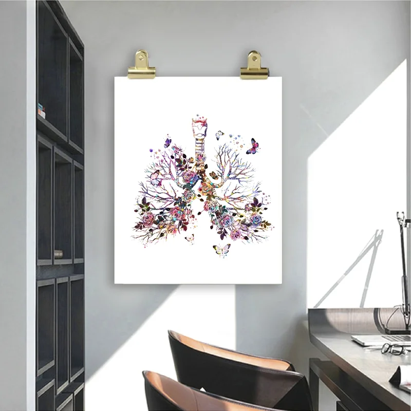 Художественная живопись на холсте бронховая трахея анатомия печать винтажная