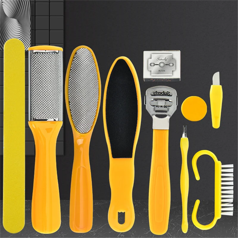 10 шт. набор инструментов для педикюра удаления огрубевшей кожи | Красота и