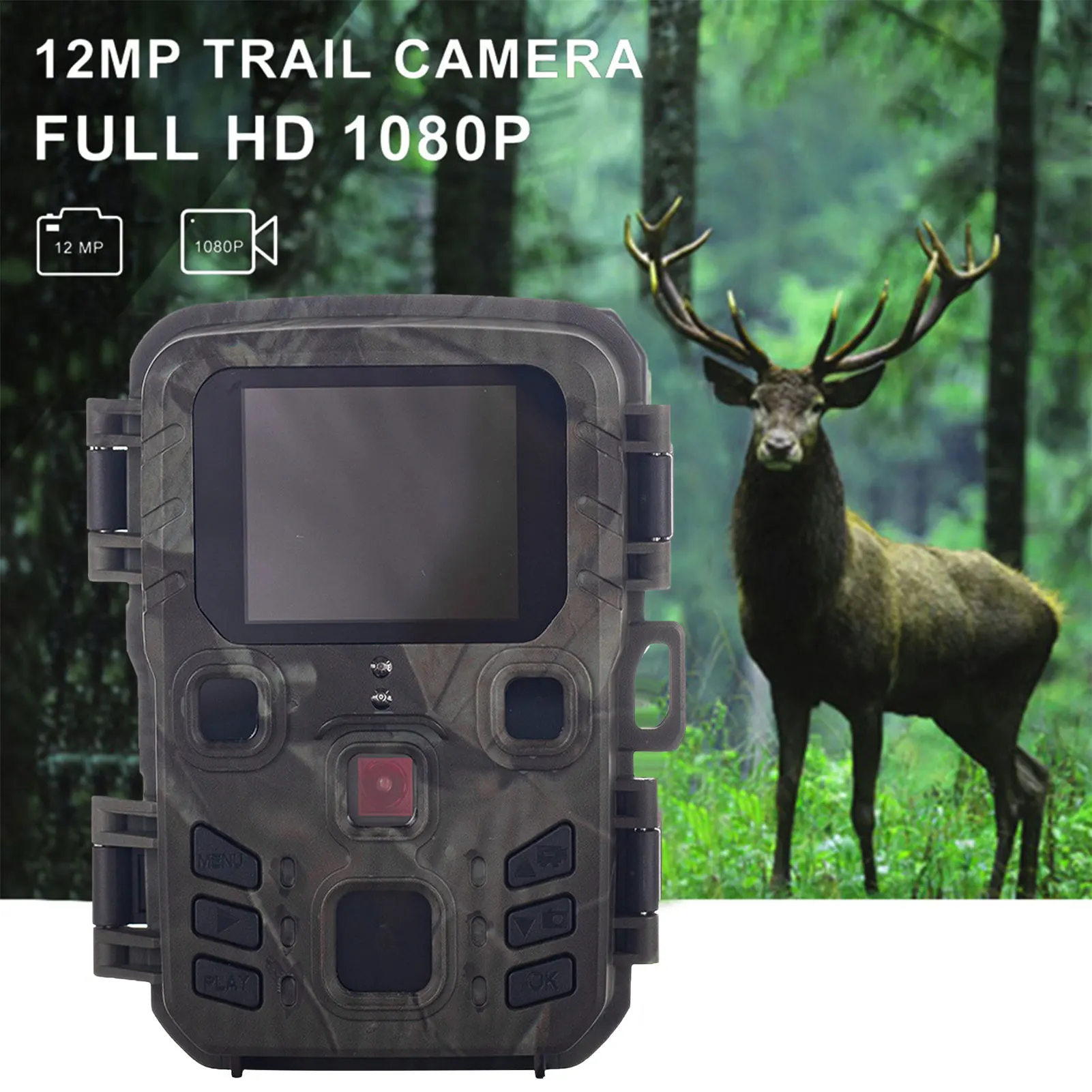 

Wildlife Trail Camera Infrared Night Vision Hunting Cameras 12MP Outdoor Wild Oversee Tracking 1080P HD Scouting Camera Dropship