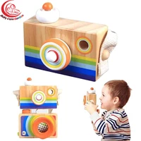 lets make 1pc wooden baby toys fashion camera pendant toys for children wooden diy presents nursing gift baby block