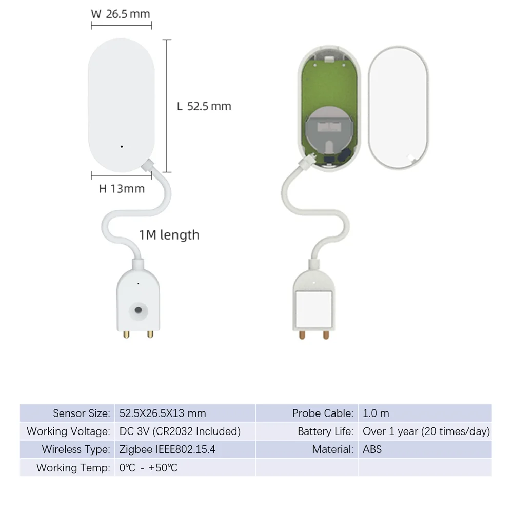 Датчик утечки воды Tuya Zigbee датчик для умного дома | Электроника