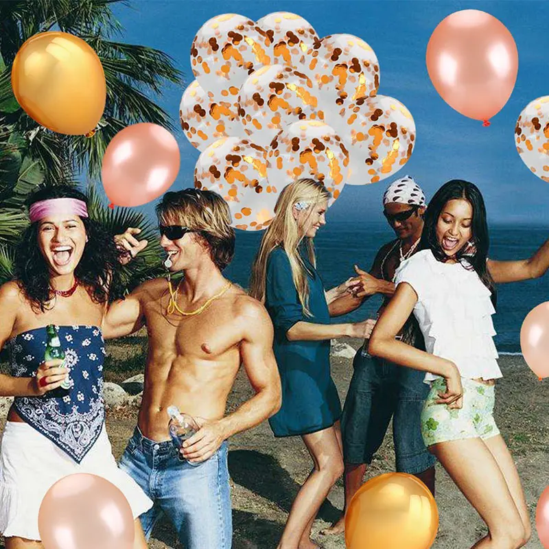 5 шт 12 дюймов латексные воздушные шары с блестками цветные конфетти на День