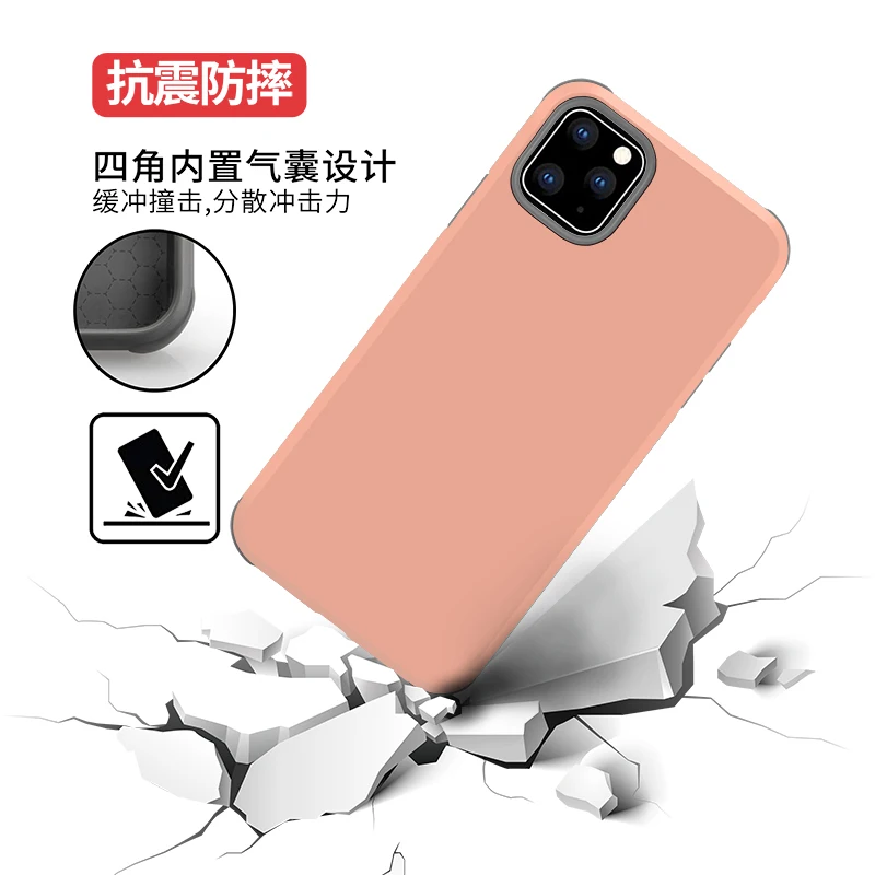 Ударопрочный бампер Coque для iPhone 11 Pro Max XS XR X XsMax 6 7 8 Plus TPU PC 2 в 1 чехол сверхмощная