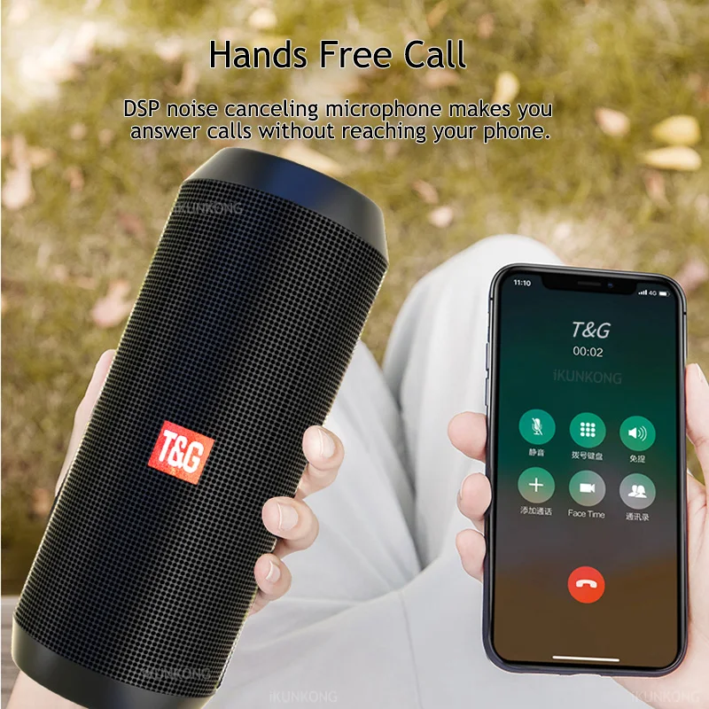 waterproof bluetooth speaker tws outdoor wireless speakers portable soundbar subwoofer tf loudspeaker tg117 fm radio parlantes free global shipping