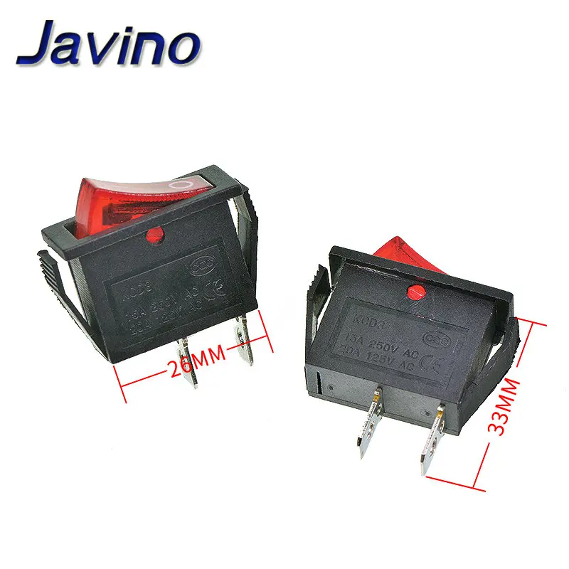 KCD3 рокерный выключатель 2-позиционный 3-контактный Электрический светильник с