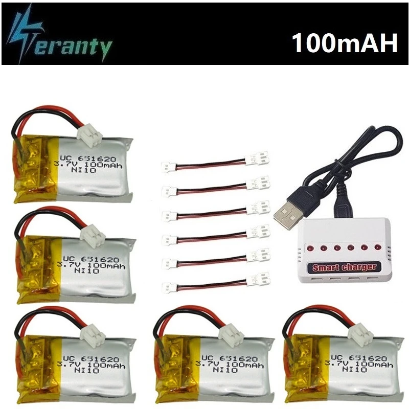 3 7 v 100mah литий-полимерный Батарея Зарядное устройство для Cx-10 Cx-10a FQ777-124 Q4 Wltoys V272