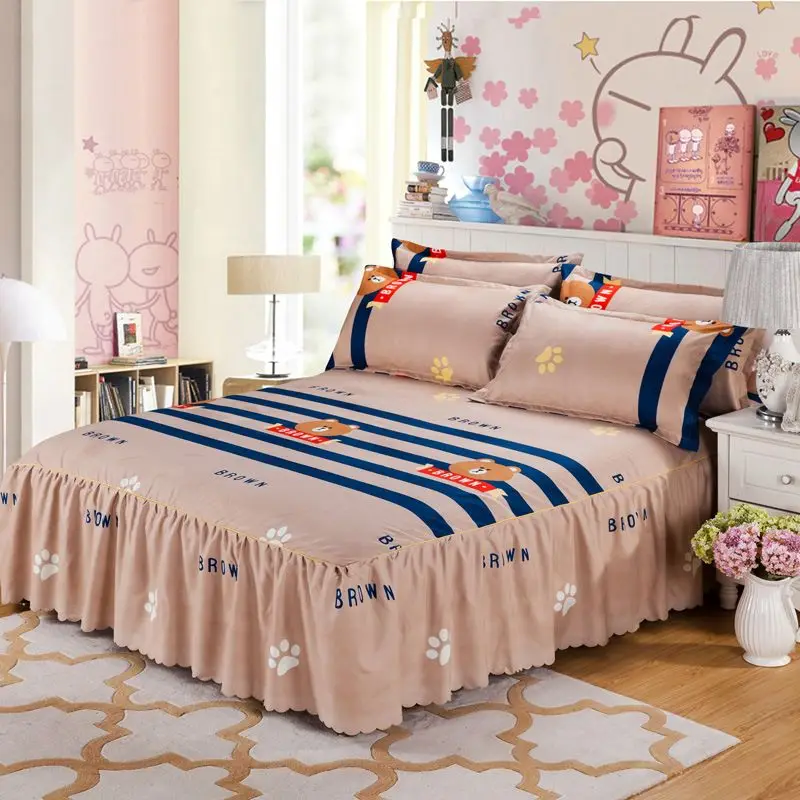 Саржевое изысканное нескользящее покрывало постельное белье для принцессы
