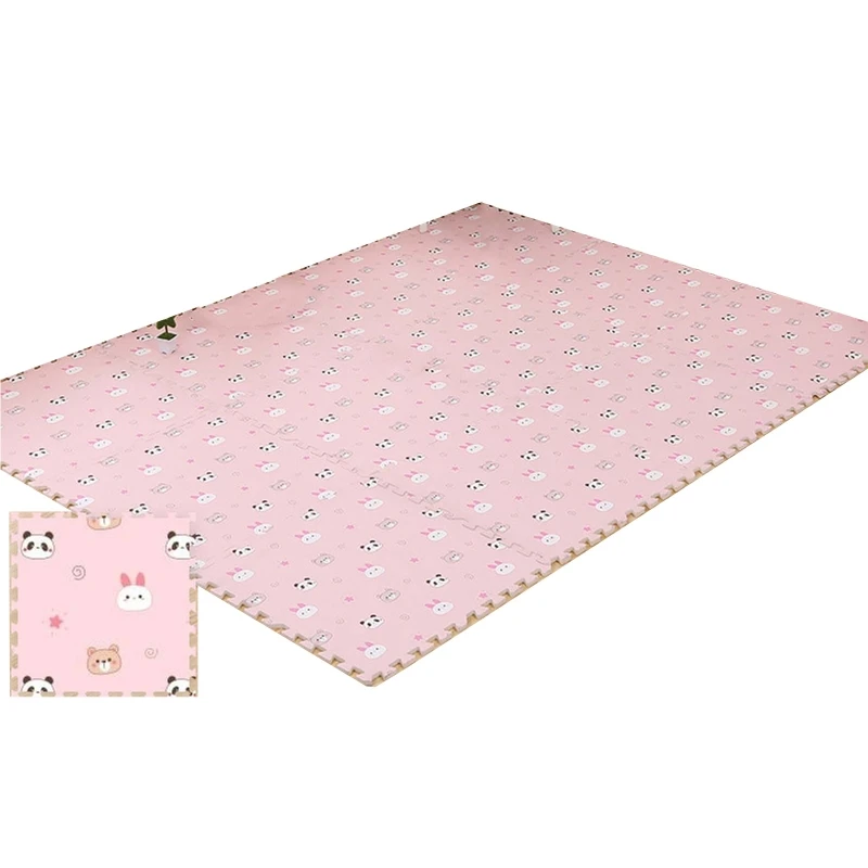 

16 Pcs Child Jigsaw Puzzle Play Gym Mat Cartoon Animal Print Waterproof Carpet Baby Kids EVA Foam Floor Protection Pad