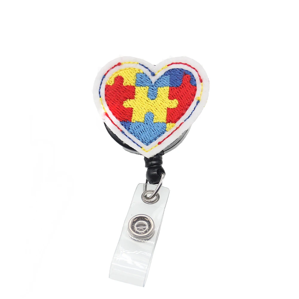 

Выдвижной Значок-держатель в форме сердца для медсестры с аутизмом