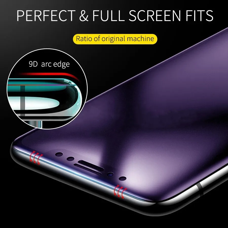 Для iphone 13 12 11 Pro Max XS XR 6s 7 8Plus фиолетовое матовое закаленное стекло игра