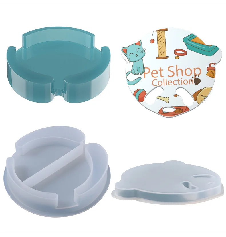 

DIY Crystal Epoxy Mold Creative Panda Face Coaster Mold Storage Coaster Base Mold Coaster Coaster Base Silicone Mold
