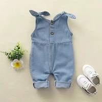 summer baby clothes set girl denim romper boys jumpsuit newborn clothing girls outfit infant sleeveless solid overall