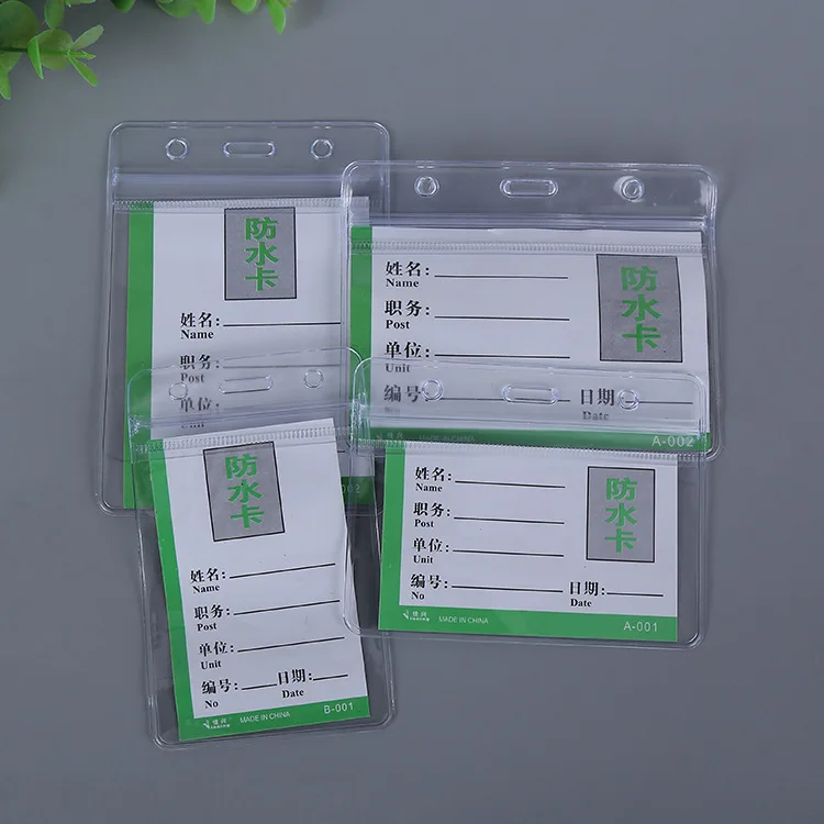 

10Pcs/lot Work ID Card Holder Durable Protector Cover Case Transparent Badge Holder Accessories