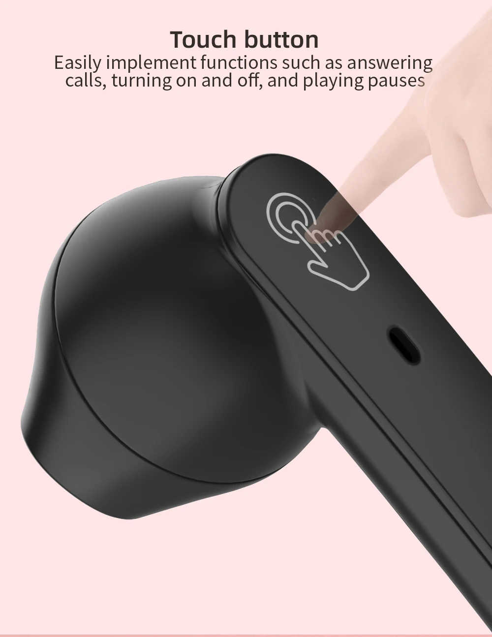 

SGFYO TWS09 Bluetooth 5.0 Headset Touch to Ear Wireless In-Ear Sport Waterproof Headphone with Mic Charging Box for Smartphones