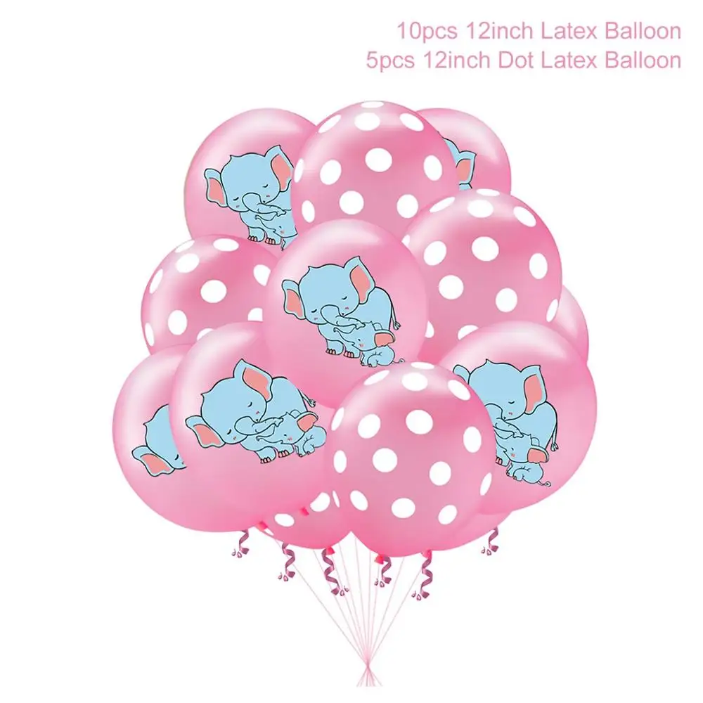 Pink Ballon 15pcs QIFU, 1 шт., украшения для детского душа, это баннер для мальчиков или девочек, вечерние гирлянды для девочек на первый день рождения - Цвет: Pink Ballon 15pcs