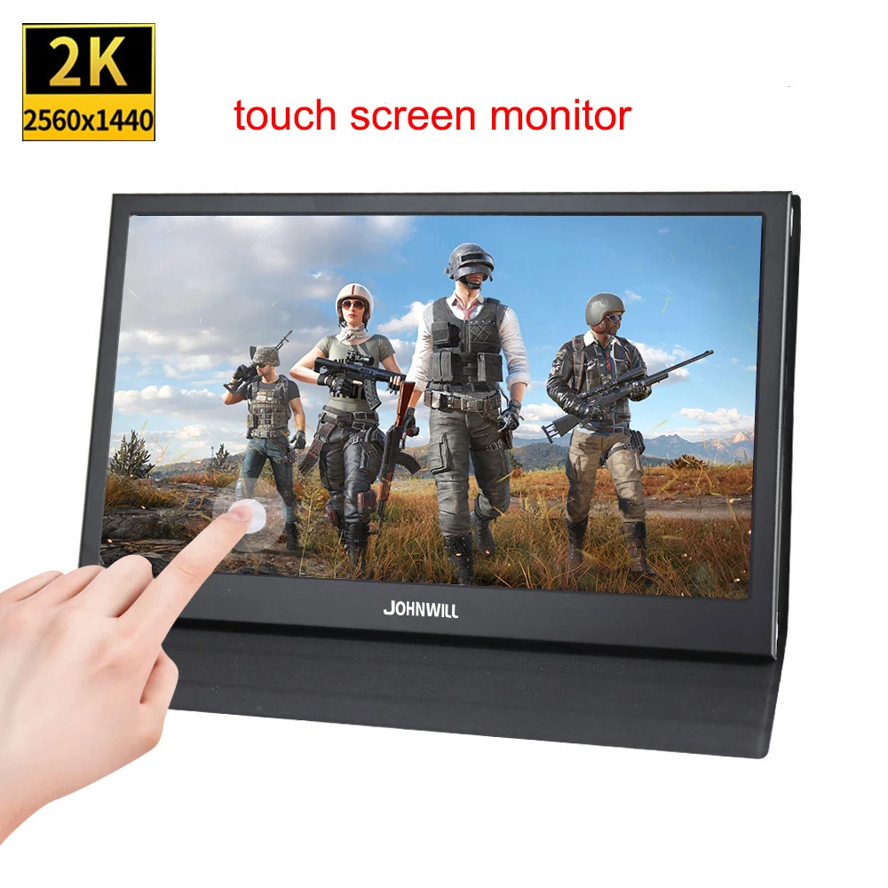 13.3 2K Touch case 13,3 дюймов 2K сенсорный экран портативный монитор ПК PS3 PS4 Xbo x360 1080P hdmi ips lcd светодиодный дисплей компьютера монитор для Raspberry Pi - Цвет: 13.3 2K Touch case