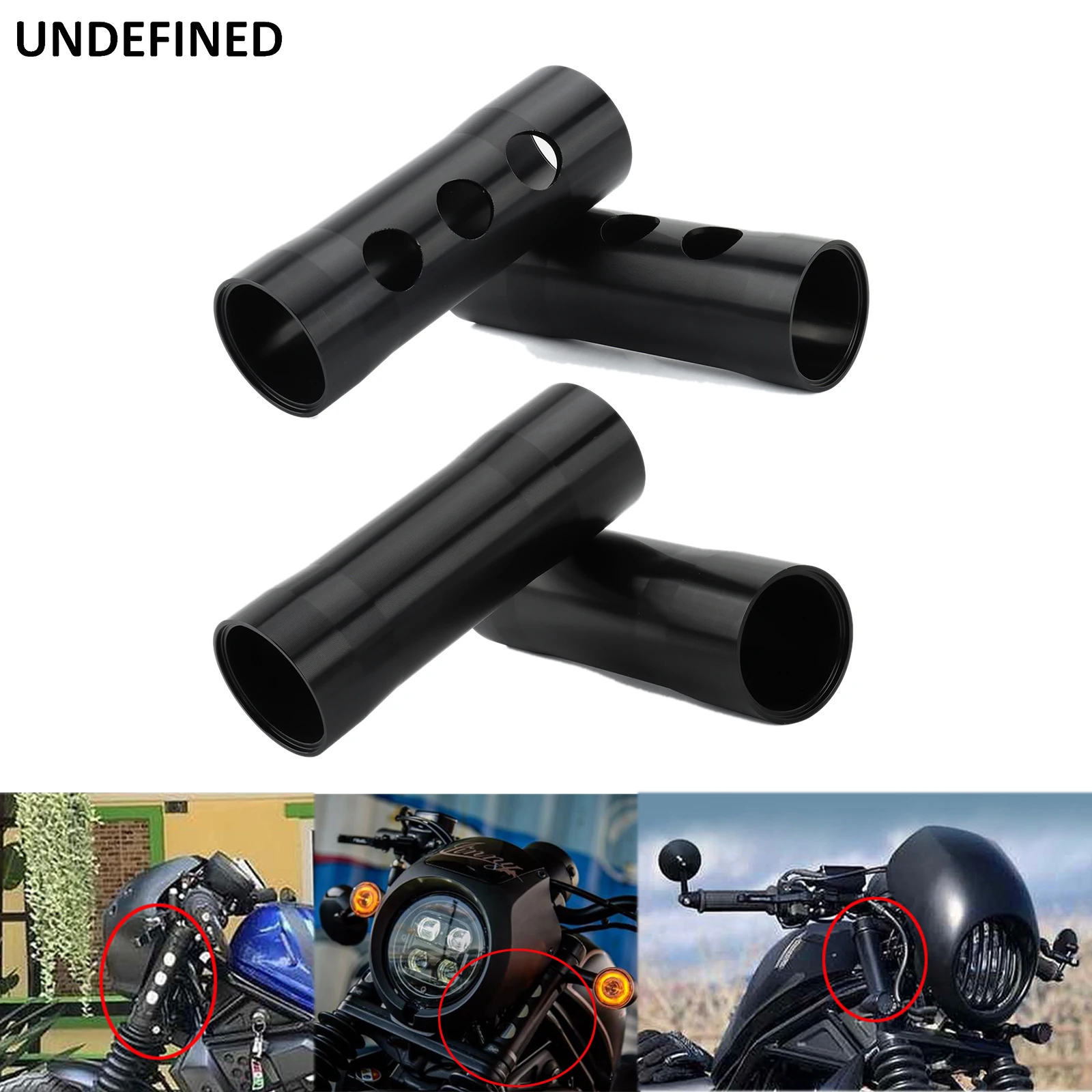 

Front Fork Boot Shock Absorber Cover Motorcycle Tube Gaiters Portector CNC For Honda Rebel CMX300 CMX500 CMX 300 500 2017-2021