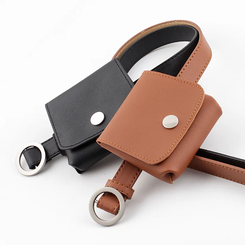 

New Fashion Women Belt PU Leather Bags Luxury Solid Color Waist Bags Women Fanny Packs Casual Purse Wallet Chest Belt Bag