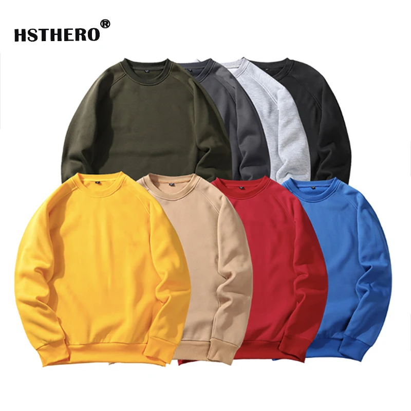 Весна Осень Новые толстовки мужские модные повседневные с круглым вырезом хип