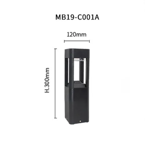 COO1 A (30cm) Горячая водонепроницаемый IP65 светодиодный газон лампы COB светодиодный чип светодиодный фонарь в виде столбика для ландшафтного сада двора квадратный наружный светильник - Испускаемый цвет: COO1 A (30cm)