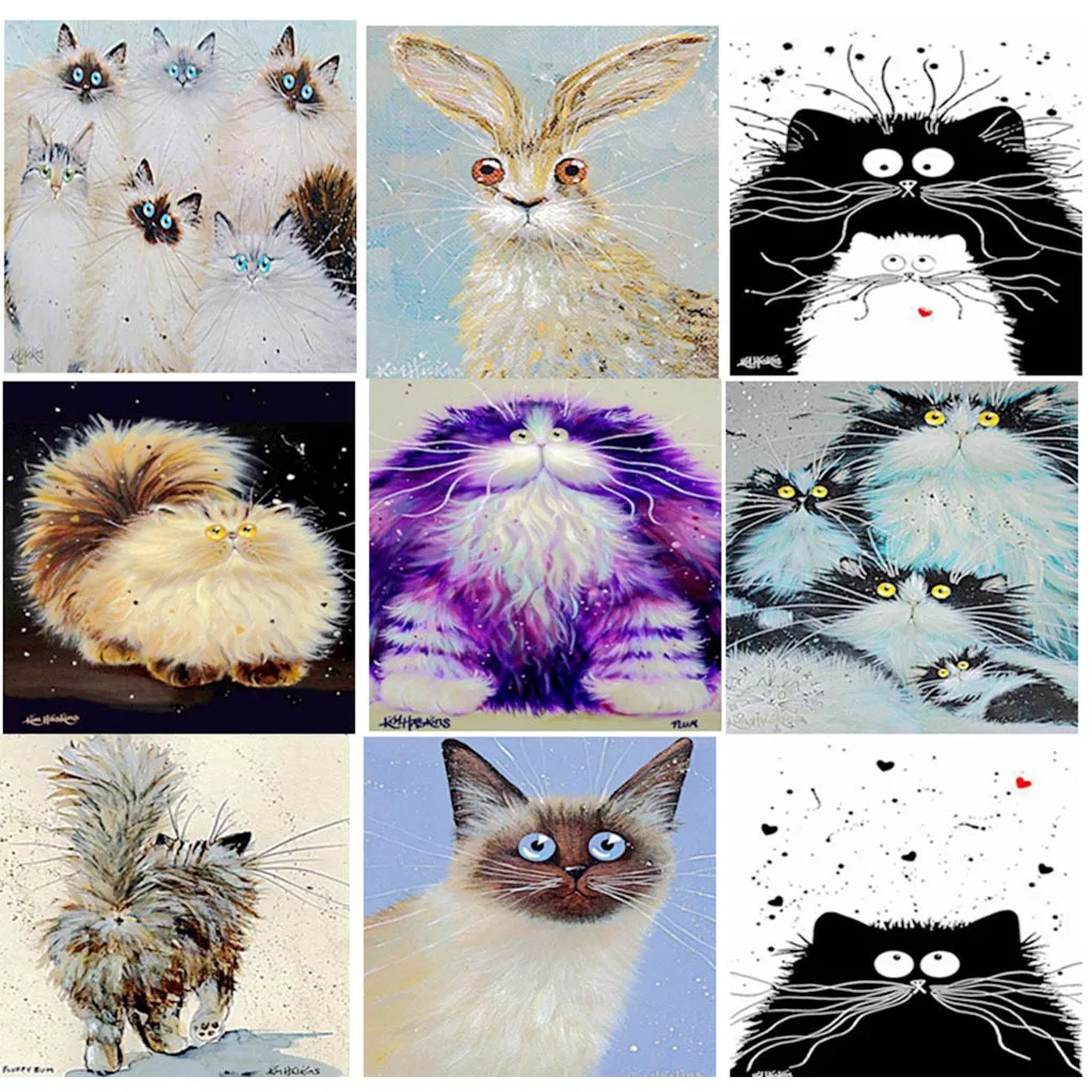 

5D DIY Diamond Painting Complete Set Animal Rabbit Series Cross-stitch3D Mosaic Painting Room Decoration Diamond Embroidery Gift