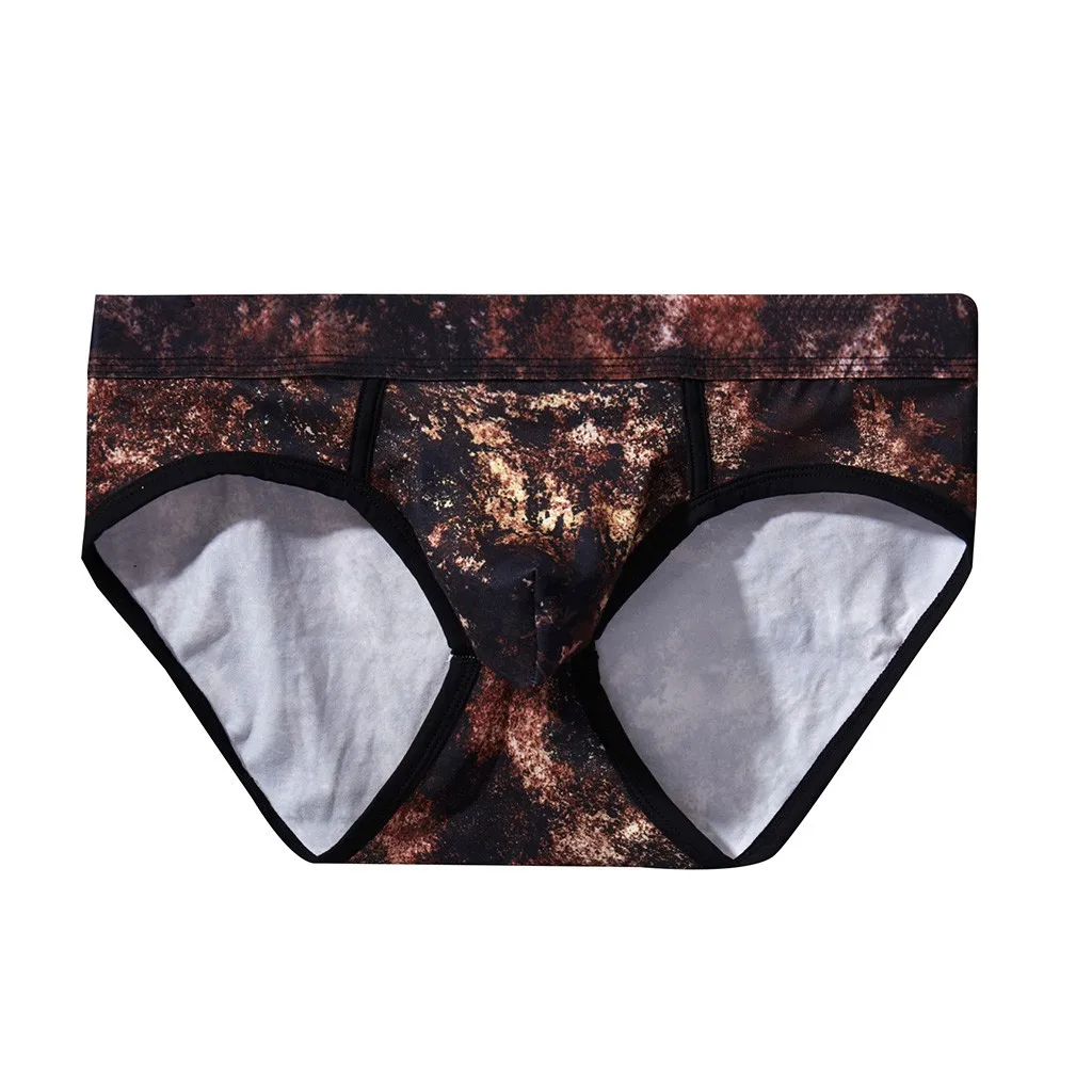 Мужское нижнее белье с принтом мягкие дышащие трусики короткие сексуальные