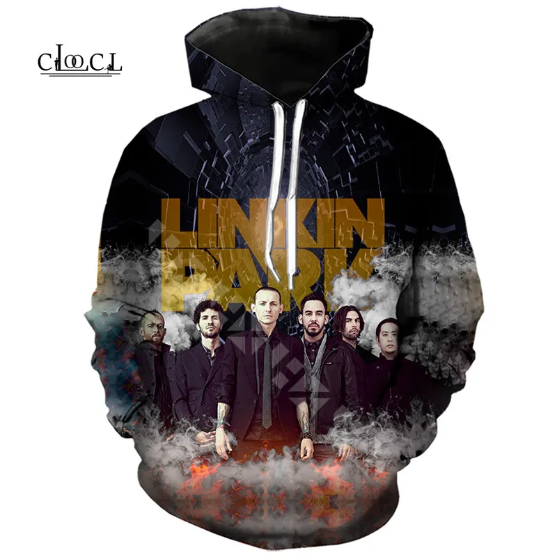 Худи унисекс рок-группа Linkin Park 3D Принт толстовки Мужские Женские толстовки Повседневная Уличная стильный спортивный костюм пуловеры верхняя одежда