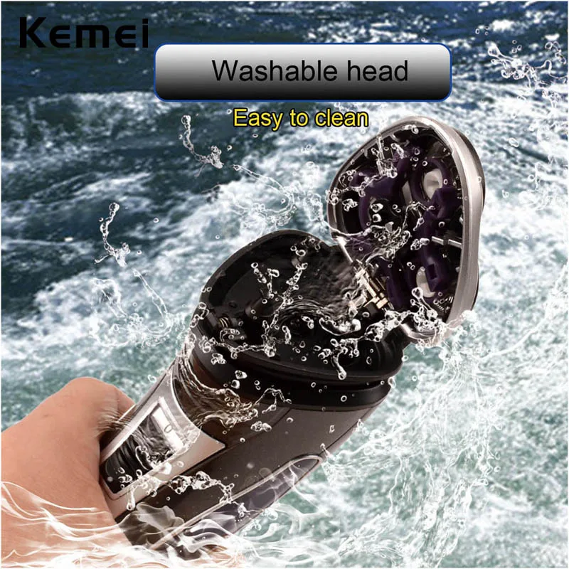 Kemei 2801 электробритва, Мужская Профессиональная перезаряжаемая Бритва для бороды, электрический триммер для бороды, бритва Kemei