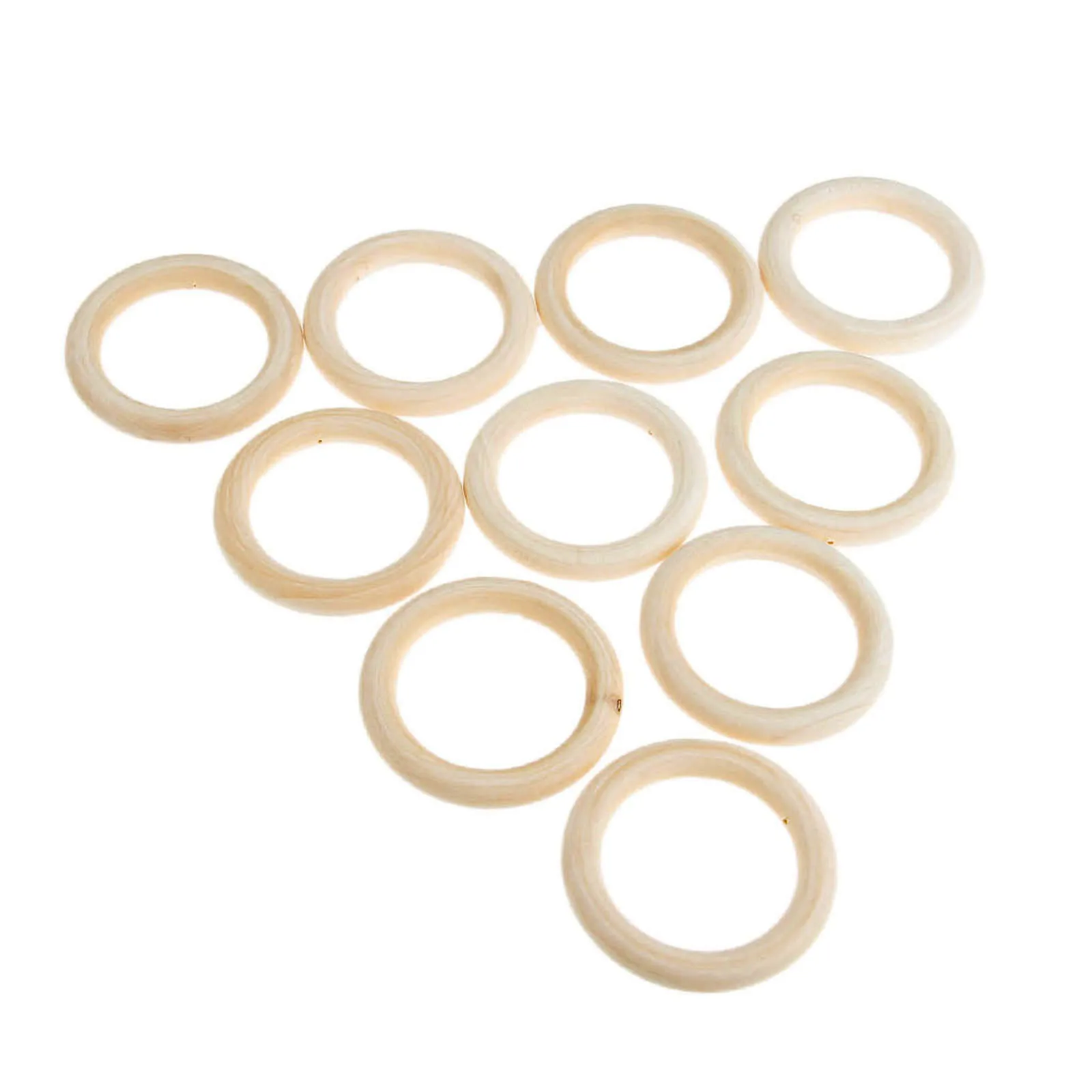 10 шт./лот натуральные деревянные кольца 70 мм Незавершенное деревянное кольцо для