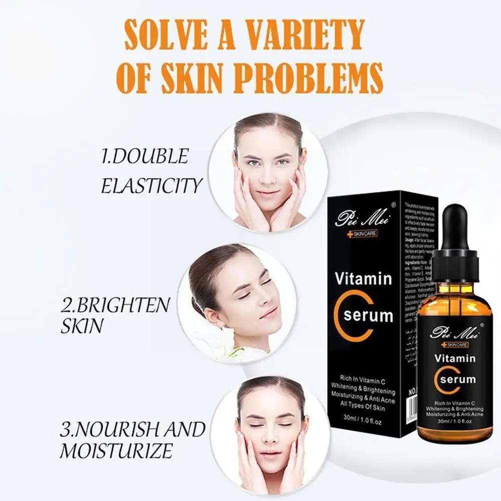 

30ml Vitamin C Essence Skin Care Moisturizing Acid Anti-wrinkle Hyaluronic Pores Anti-aging Shrink Whitening I5I4