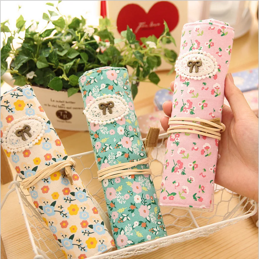 Двойной молнии канцелярский пенал сумка школьные принадлежности Пастораль