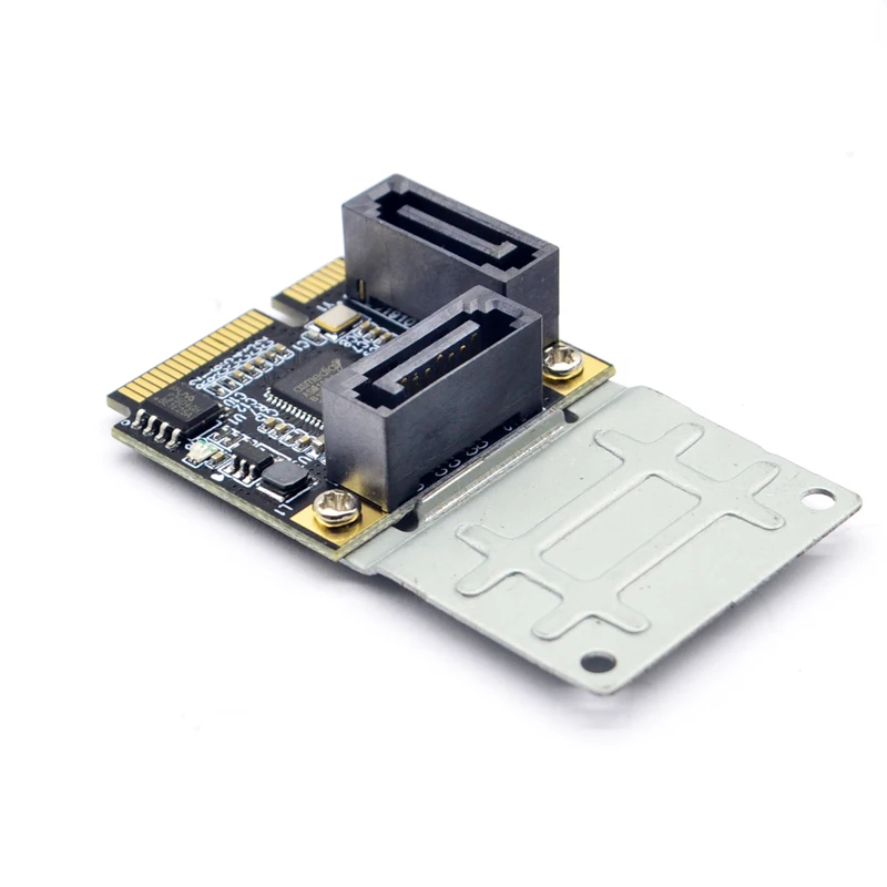 20 шт./лот Mini PCI-E PCI Express на 2 порта SATA кабель 3 0 конвертер карта расширения жесткого