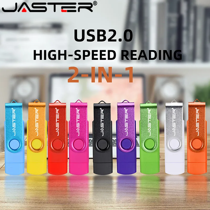 Флэш накопитель JASTER 2 в 1 OTG 8 ГБ 16 32 64 USB 0 флэш карта USB|USB флэш-накопители| |
