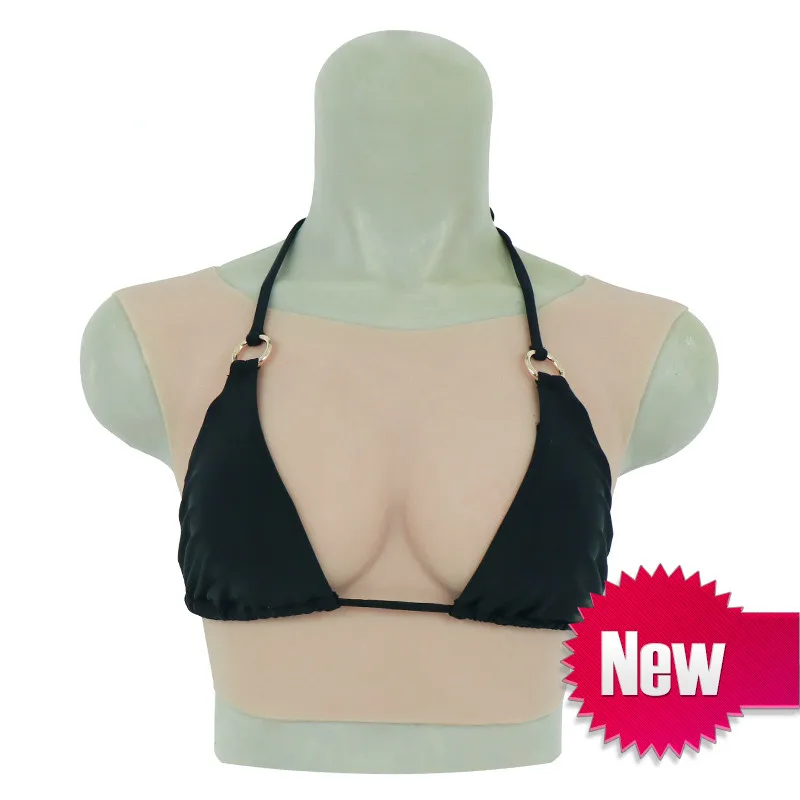 С круглым вырезом и трансгендер Трансвестит Искусственные Силиконовые