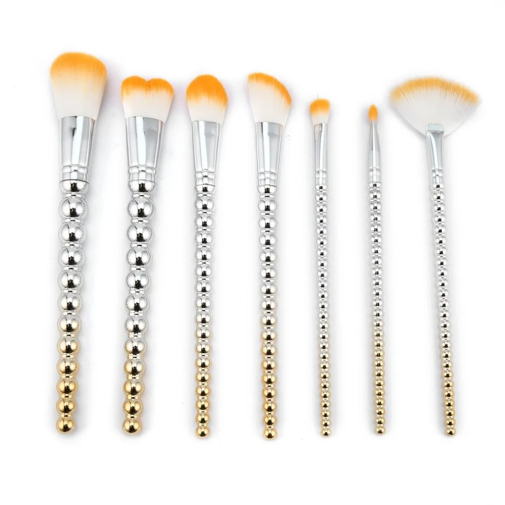 7 шт./компл. три цвета мягкие волосы пластиковая ручка красота макияж кисти