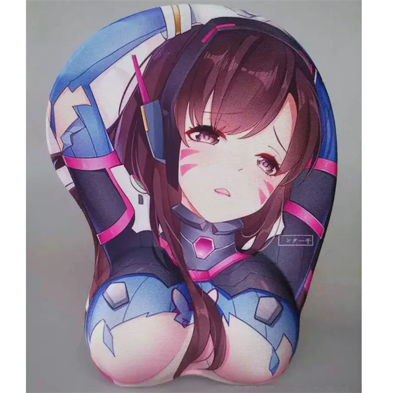 Коврик для мыши с рисунком аниме Overwatc D.VA 3D коврик силиконовый гелевый
