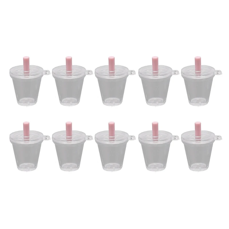 

10Pc Coffee Cup Dollhouse Miniature Handmade Food Supply Keychain Jewelry Making