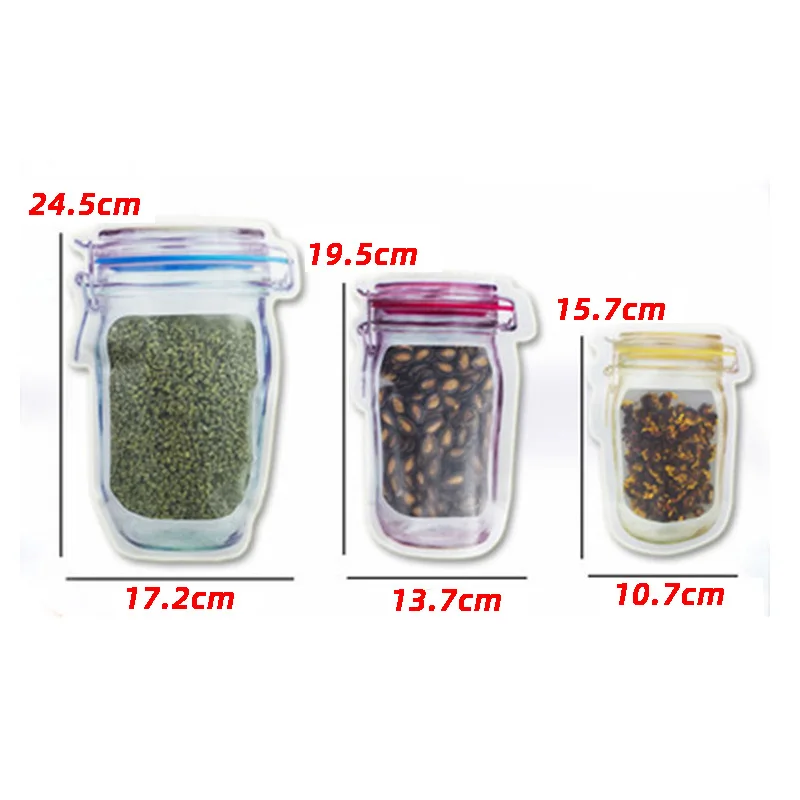 3 шт. влагостойкие прозрачные пакеты для хранения еды|Сумки вещей| |