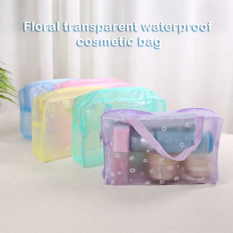 Женская сумка для плавания, ручные прозрачные сумки из ПВХ-пластика для пляжа, органайзер для макияжа и хранения туалетных принадлежностей.