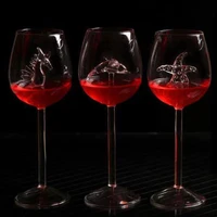 creative dolphin red wine goblet starfish seahorse beer glass transparent red wine glass wine glass bar counter home restaurant