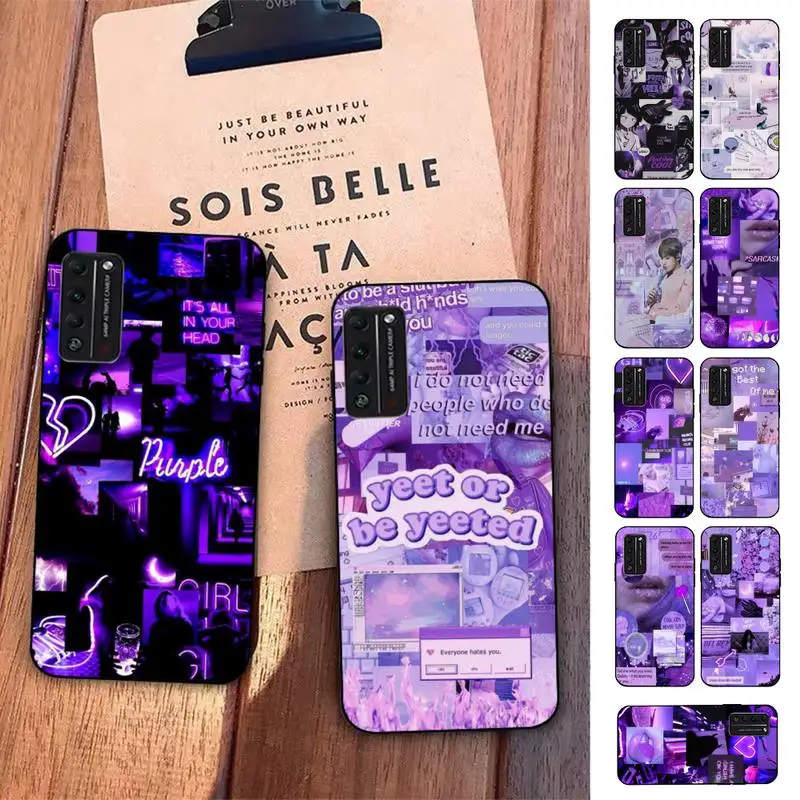 FHNBLJ фиолетовый любовь эстетическое искусство чехол для телефона Huawei Honor 8 9 10 5A 30 20