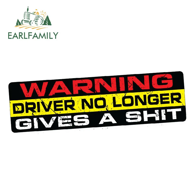 EARLFAMILY 15 см x 3 предупреждающая наклейка водителя Автомобильная Наклейка